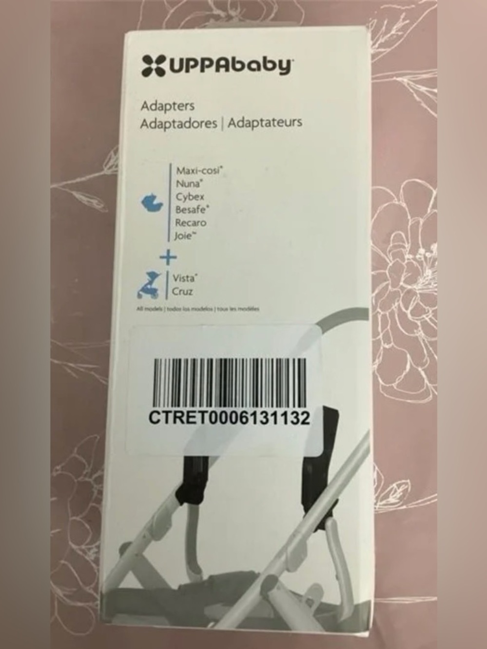 UPPAbaby White Car Seat Adapters for Vista & Cruz Strollers